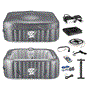 Pyle - SLSPA4SQA , Sports and Outdoors , 4-Seat Square Inflatable Pool Spa - Portable Hot Tub Spa with Light and  Remote Control