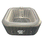 Pyle - SLSPA4SQA , Sports and Outdoors , 4-Seat Square Inflatable Pool Spa - Portable Hot Tub Spa with Light and  Remote Control