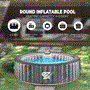Pyle - SLSPA6RND , Sports and Outdoors , 6-Seat Round Inflatable Pool Spa - Portable Hot Tub Spa with Light and  Remote Control