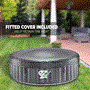 Pyle - SLSPA6RND , Sports and Outdoors , 6-Seat Round Inflatable Pool Spa - Portable Hot Tub Spa with Light and  Remote Control
