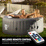 Pyle - SLSPA6RND , Sports and Outdoors , 6-Seat Round Inflatable Pool Spa - Portable Hot Tub Spa with Light and  Remote Control