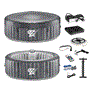 Pyle - SLSPA6RND , Sports and Outdoors , 6-Seat Round Inflatable Pool Spa - Portable Hot Tub Spa with Light and  Remote Control