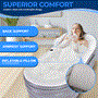 Pyle - SLSPAMT26FB , Health and Fitness , Freestanding Bathtub , Inflatable Bathtub with Bubble Massage Mat - Comes with a Matching Inflatable Pillow, Cup Holder, and Remote Control for Body and Spa