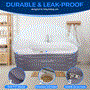 Pyle - SLSPAMT26FB , Health and Fitness , Freestanding Bathtub , Inflatable Bathtub with Bubble Massage Mat - Comes with a Matching Inflatable Pillow, Cup Holder, and Remote Control for Body and Spa