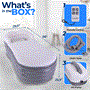 Pyle - SLSPAMT26FB , Health and Fitness , Freestanding Bathtub , Inflatable Bathtub with Bubble Massage Mat - Comes with a Matching Inflatable Pillow, Cup Holder, and Remote Control for Body and Spa