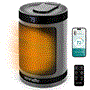 Pyle - SLSPCHTRW3GY , Sports and Outdoors , Outdoor Heaters , Portable Space Heater - Indoor Electric Heater with Wi-Fi Function,Thermostat, Remote, Digital Display, 12H Timer, 3 heating Modes, Fast & Safe PTC Ceramic Heating for Home, Office, Bedroom (Gray)