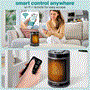 Pyle - SLSPCHTRW3GY , Sports and Outdoors , Outdoor Heaters , Portable Space Heater - Indoor Electric Heater with Wi-Fi Function,Thermostat, Remote, Digital Display, 12H Timer, 3 heating Modes, Fast & Safe PTC Ceramic Heating for Home, Office, Bedroom (Gray)