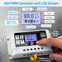 Pyle - SLSPSKT100 , Tools and Meters , Power Generation Equipment , 1 Pc. Portable Mono Solar Panel Starter Kit - 100W with 3 ft. 11AWG Cable Set and 30A PWM Controller with LCD Screen