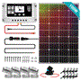 Pyle - SLSPSKT100 , Tools and Meters , Power Generation Equipment , 1 Pc. Portable Mono Solar Panel Starter Kit - 100W with 3 ft. 11AWG Cable Set and 30A PWM Controller with LCD Screen