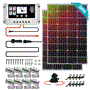 Pyle - SLSPSKT200.5 , Tools and Meters , Power Generation Equipment , 2 Pcs. Portable Mono Solar Panel Starter Kit- 100W with 3 ft. 11AWG Cable Set and 30A PWM Controller with LCD Screen
