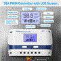 Pyle - SLSPSKT205.5 , Tools and Meters , Power Generation Equipment , 2 Pcs. Portable Mono Solar Panel Starter Kit - 100W x 2 Off-Grid Solar Panel Kit with 30A PWM Controller with LCD Screen