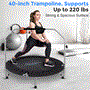 Pyle - SLSPT438 , Home and Office , Fitness Equipment - Home Gym , Health and Fitness , Fitness Equipment - Home Gym , Portable Body Fitness Trampoline - Pro Aerobics Trampoline with Adjustable Handrail