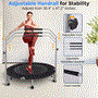Pyle - SLSPT438 , Home and Office , Fitness Equipment - Home Gym , Health and Fitness , Fitness Equipment - Home Gym , Portable Body Fitness Trampoline - Pro Aerobics Trampoline with Adjustable Handrail