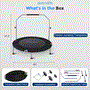 Pyle - SLSPT438 , Home and Office , Fitness Equipment - Home Gym , Health and Fitness , Fitness Equipment - Home Gym , Portable Body Fitness Trampoline - Pro Aerobics Trampoline with Adjustable Handrail