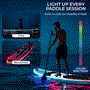 Pyle - SLSUP925LED , Sports and Outdoors , Carrying Cases - Portability , Free-Flow Welded Inflatable Stand-Up Paddle-Board with LED Light, Includes Double-Action Hand Pump, 3-Shaft Aluminum Paddle, Leash, Fin, Repair Kit and Backpack (Black)
