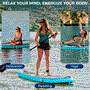 Pyle - SLSUPB0106 , Sports and Outdoors , Carrying Cases - Portability , Inflatable Stand-Up Paddle-Board with Double-Action Hand Pump, 3-Piece Aluminum SUP Paddle, Leash, Removable Fin + 2 Side Fins, Repair Kit and Backpack, Black