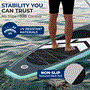 Pyle - SLSUPB0106 , Sports and Outdoors , Carrying Cases - Portability , Inflatable Stand-Up Paddle-Board with Double-Action Hand Pump, 3-Piece Aluminum SUP Paddle, Leash, Removable Fin + 2 Side Fins, Repair Kit and Backpack, Black