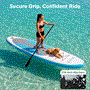 Pyle - SLSUPB11 , Sports and Outdoors , Carrying Cases - Portability , Free-Flow Welded Inflatable Stand-Up Paddle-Board with Double-Action Hand Pump, 3-Shaft Aluminum Paddle, Leash, Fin, Repair Kit and Backpack (Black)