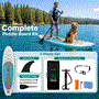 Pyle - SLSUPB11 , Sports and Outdoors , Carrying Cases - Portability , Free-Flow Welded Inflatable Stand-Up Paddle-Board with Double-Action Hand Pump, 3-Shaft Aluminum Paddle, Leash, Fin, Repair Kit and Backpack (Black)