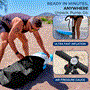 Pyle - SLSUPB11.5 , Sports and Outdoors , Carrying Cases - Portability , Free-Flow Welded Inflatable Stand-Up Paddle-Board with Double-Action Hand Pump, 3-Shaft Aluminum Paddle, Leash, Fin, Repair Kit and Backpack (Black)