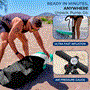 Pyle - SLSUPB12.5 , Sports and Outdoors , Carrying Cases - Portability , Free-Flow Welded Inflatable Stand-Up Paddle-Board with Double-Action Hand Pump, 3-Shaft Aluminum Paddle, Leash, Fin, Repair Kit and Backpack (Black)
