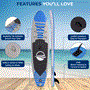 Pyle - SLSUPB125 , Sports and Outdoors , Carrying Cases - Portability , Free-Flow Inflatable SUP - Stand Up Water Paddle-Board
