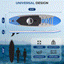 Pyle - SLSUPB125 , Sports and Outdoors , Carrying Cases - Portability , Free-Flow Inflatable SUP - Stand Up Water Paddle-Board