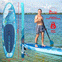 Pyle - SLSUPB518 , Gadgets and Handheld , Sports Training Sensors , Rising Flow Paddleboard SUP - Stand Up Water Paddle-Board w/ Waterproof Mobile Phone Case (10’ 6”)