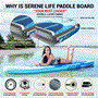 Pyle - SLSUPB518 , Gadgets and Handheld , Sports Training Sensors , Rising Flow Paddleboard SUP - Stand Up Water Paddle-Board w/ Waterproof Mobile Phone Case (10’ 6”)