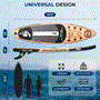 Pyle - SLSUPB754 , Sports and Outdoors , Sports Training Sensors , Sports and Outdoors , Carrying Cases - Portability , Rising Flow Inflatable Paddleboard iSUP - Stand Up Water Paddle-Board w/ Accessories (Wood)