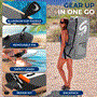 Pyle - SLSUPB754 , Sports and Outdoors , Sports Training Sensors , Sports and Outdoors , Carrying Cases - Portability , Rising Flow Inflatable Paddleboard iSUP - Stand Up Water Paddle-Board w/ Accessories (Wood)