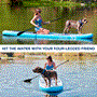 Pyle - SLSUPEW200.5 , Sports and Outdoors , Carrying Cases - Portability , Free-Flow Welded Inflatable Stand-Up Paddle-Board with Double-Action Hand Pump, 3-Shaft Aluminum Paddle, Leash, Fin, Repair Kit and Backpack (Black)