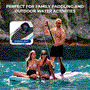 Pyle - SLSUPFML100 , Sports and Outdoors , Carrying Cases - Portability , Free-Flow Stand-Up Paddle-Board - Woven Drop-Stitch and Double Layer Side Inflatable SUP with Double-Action Hand Pump, 3-Shaft Aluminum Paddle, Leash, Seat, Fin, Repair Kit and Backpack (Black)