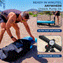 Pyle - SLSUPFML100 , Sports and Outdoors , Carrying Cases - Portability , Free-Flow Stand-Up Paddle-Board - Woven Drop-Stitch and Double Layer Side Inflatable SUP with Double-Action Hand Pump, 3-Shaft Aluminum Paddle, Leash, Seat, Fin, Repair Kit and Backpack (Black)