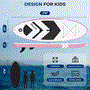 Pyle - SLSUPKD18PL , Sports and Outdoors , Carrying Cases - Portability , Free-Flow Welded Inflatable Kids Stand-Up Paddle-Board with Single-Action Hand Pump, 3-Shaft Aluminum Paddle, Leash, Fin, Repair Kit and Backpack (Black)