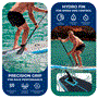 Pyle - SLSUPRC1000 , Sports and Outdoors , Carrying Cases - Portability , Free-Flow Stand-Up Paddle-Board - Woven Drop-Stitch and Double Layer Side Inflatable SUP with Double-Action Hand Pump, 3-shaft Aluminum Paddle, Leash, Fin, Repair Kit, and Backpack (Black)