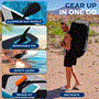 Pyle - SLSUPRC1000 , Sports and Outdoors , Carrying Cases - Portability , Free-Flow Stand-Up Paddle-Board - Woven Drop-Stitch and Double Layer Side Inflatable SUP with Double-Action Hand Pump, 3-shaft Aluminum Paddle, Leash, Fin, Repair Kit, and Backpack (Black)