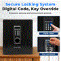 Pyle - SLSV45EQG , Home and Office , Safe Boxes - Mailboxes , Electronic Safe Box with Digital Keypad, Includes 2 Keys (Black)