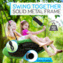 Pyle - SLSWNG100GN , Health and Fitness , Fitness Equipment - Home Gym , Flying Fun Toy Swing - Indoor/Outdoor Hanging Rope Swinging Seat Spinner (Green)