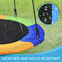 Pyle - SLSWNG100RB.5 , Health and Fitness , Fitness Equipment - Home Gym , Flying Fun Toy Swing - Indoor/Outdoor Hanging Rope Swinging Seat Spinner (Rainbow)
