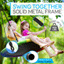 Pyle - SLSWNG100RB.5 , Health and Fitness , Fitness Equipment - Home Gym , Flying Fun Toy Swing - Indoor/Outdoor Hanging Rope Swinging Seat Spinner (Rainbow)