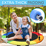 Pyle - SLSWNG100RB.5 , Health and Fitness , Fitness Equipment - Home Gym , Flying Fun Toy Swing - Indoor/Outdoor Hanging Rope Swinging Seat Spinner (Rainbow)