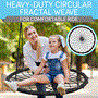 Pyle - SLSWNG202 ,  , Outdoor Weave Web Swing for Kids - Indoor/Outdoor Swing, Heavy-Duty Circular Fractal Weave Web Tree Swing, Black