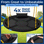 Pyle - SLSWNGHV08BK , Sports and Outdoors , 40" Saucer Swing with Chains - Indoor/Outdoor Hanging Chain Swinging Seat Spinner with Hang Kit, Swivel, Carry Bag (Black)