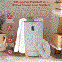 Pyle - SLTLW800 , Home and Office , Vacuums - Steam Cleaners , Single Touch Towel & Blanket Warmer with Fragrant Disc Holder and LED Ring (Gray)