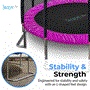 Pyle - SLTRA10PNK , Home and Office , Fitness Equipment - Home Gym , Health and Fitness , Fitness Equipment - Home Gym , Home Backyard Sports Trampoline - Large Outdoor Jumping Fun Trampoline for Kids / Children, Safety Net Cage (10’ ft.)