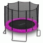Pyle - SLTRA10PNK , Home and Office , Fitness Equipment - Home Gym , Health and Fitness , Fitness Equipment - Home Gym , Home Backyard Sports Trampoline - Large Outdoor Jumping Fun Trampoline for Kids / Children, Safety Net Cage (10’ ft.)