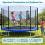 Pyle - SLTRA12BL , Home and Office , Fitness Equipment - Home Gym , Health and Fitness , Fitness Equipment - Home Gym , Home Backyard Sports Trampoline - Large Outdoor Jumping Fun Trampoline for Kids / Children, Safety Net Cage (12ft.)