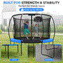 Pyle - SLTRMPK10BL , Health and Fitness , Fitness Equipment - Home Gym , 10ft Pumpkin Recreational Trampoline with Luxury Ladder and Basketball Hoop System for Kids / Children and Inner Enclosure (Blue)
