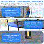 Pyle - SLTRMPK10BL , Health and Fitness , Fitness Equipment - Home Gym , 10ft Pumpkin Recreational Trampoline with Luxury Ladder and Basketball Hoop System for Kids / Children and Inner Enclosure (Blue)